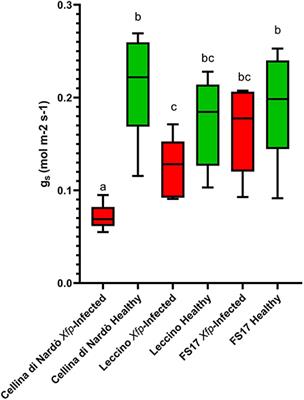 Susceptible and resistant olive cultivars show differential physiological response to Xylella fastidiosa infections